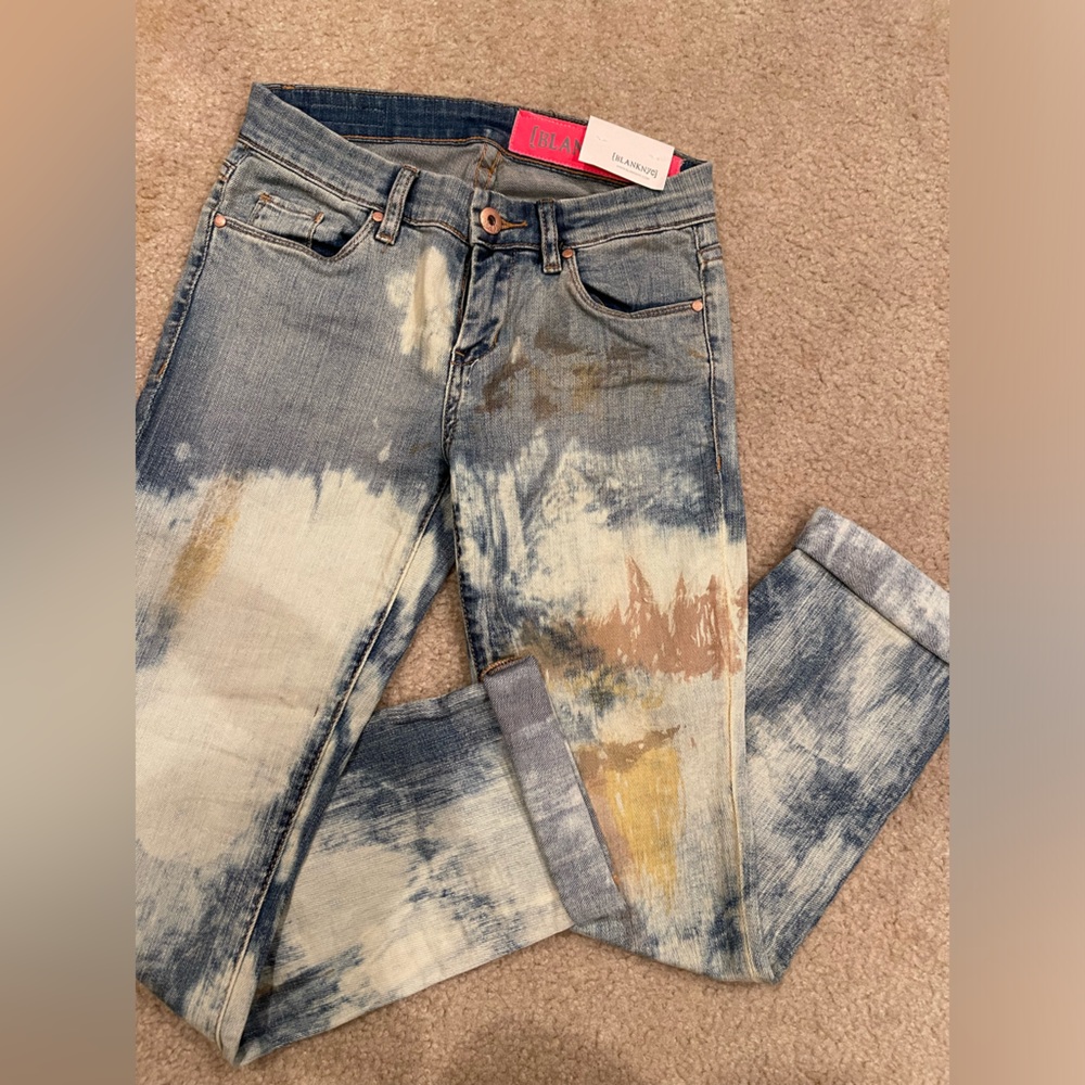 NWT blank nyc low rise dyed color crop straight jeans